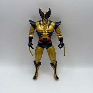 Vintage 1993 Marvel Toy Biz Wolverine Action Figure 10 Inch Gold Black X-Men